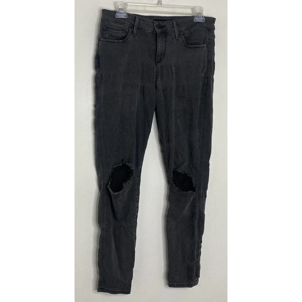 Joes Jeans Flawless The Vixen Ankle Skinny Addie Faded Black Distressed Sz 29 - Picture 2 of 7